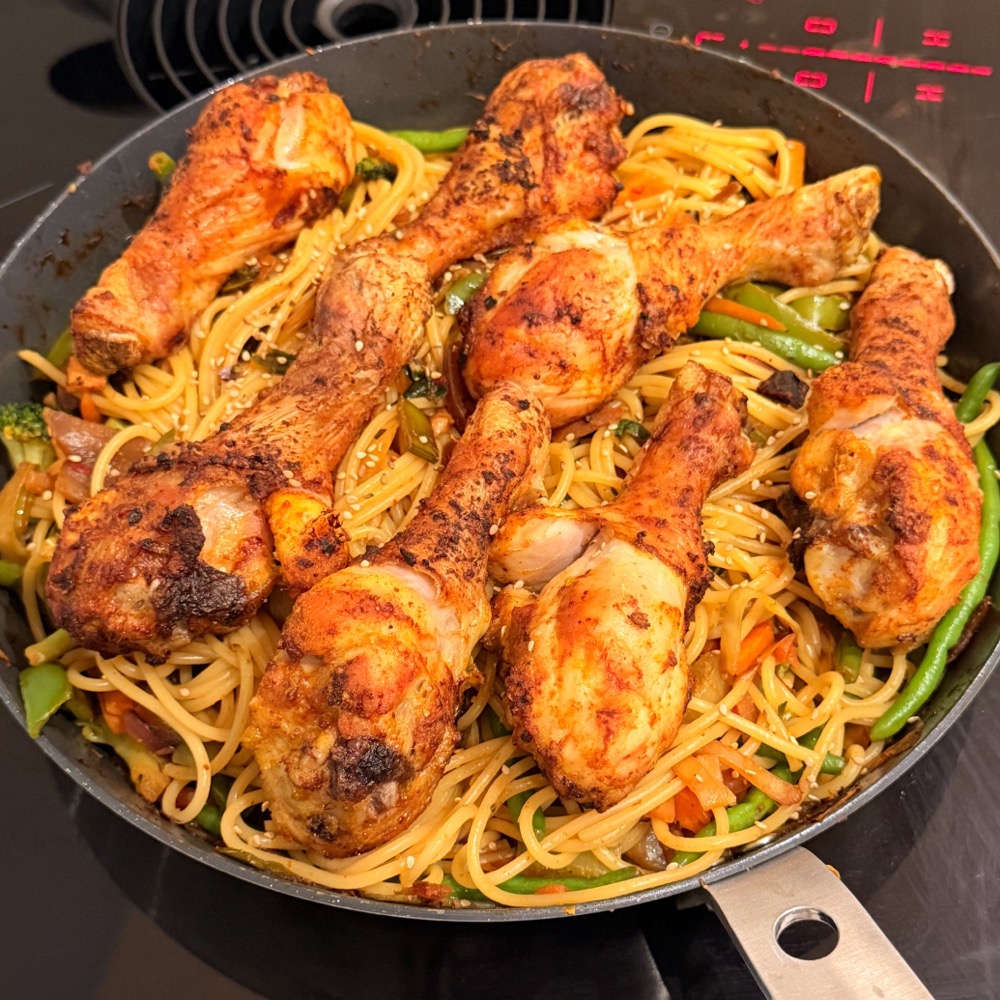 Chicken and pasta I cooked